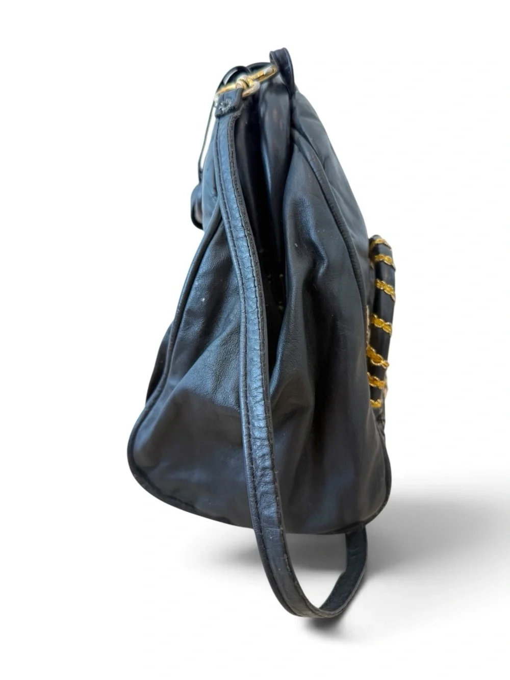 Vintage 80’s Embellished Leather Women’s Shoulder Bag